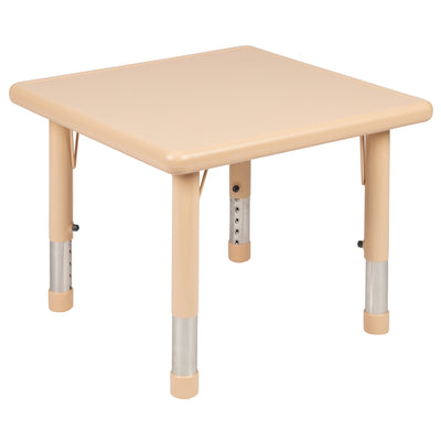 natural color square activity table for classroom