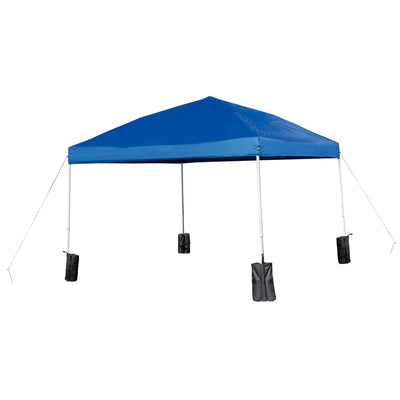 10'x10' Pop Up Event Straight Leg Canopy Tent with Sandbags and Wheeled Case - View 1