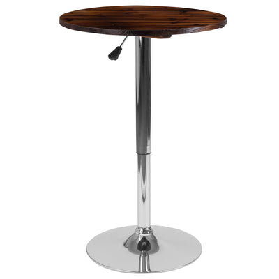 23.5'' Round Adjustable Height Wood Table (Adjustable Range 26.25'' - 35.5'') - View 1