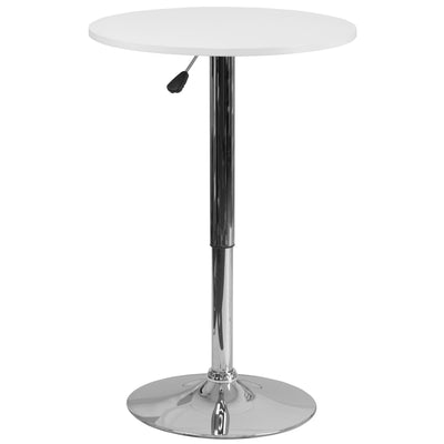 23.75'' Round Adjustable Height Wood Table (Adjustable Range 26.25'' - 35.75'') - View 1