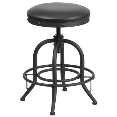 24'' Counter Height Stool with Swivel Lift LeatherSoft Seat - View 1