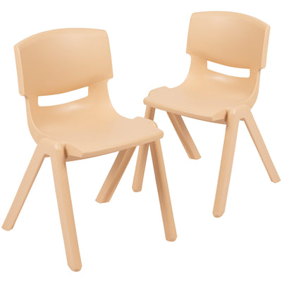 2 Pack Plastic Stackable School Chair with 13.25" Seat Height - View 1