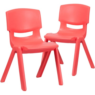 2 Pack Plastic Stackable School Chair with 15.5" Seat Height - View 1