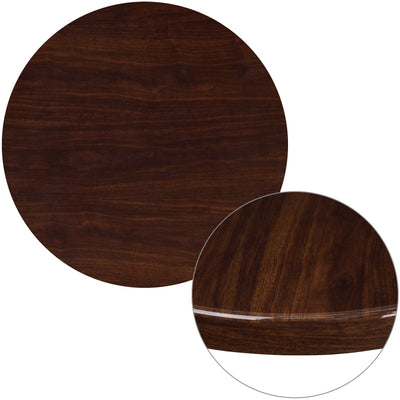 30'' Round High-Gloss Resin Table Top with 2'' Thick Drop-Lip - View 1