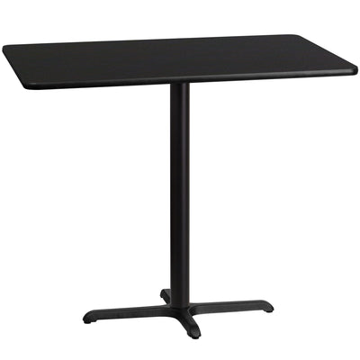 30'' x 48'' Rectangular Laminate Table Top with 23.5'' x 29.5'' Bar Height Table Base - View 1