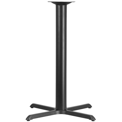 33'' x 33'' Restaurant Table X-Base with 4'' Dia. Bar Height Column - View 1