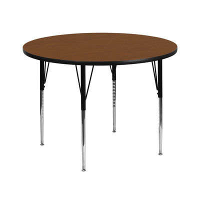 42'' Round HP Laminate Activity Table - Standard Height Adjustable Legs - View 1
