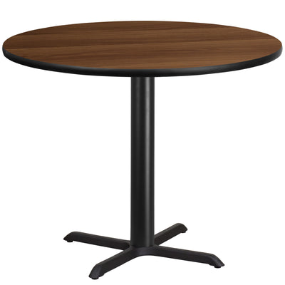 42'' Round Laminate Table Top with 33'' x 33'' Table Height Base - View 1