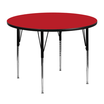 48'' Round HP Laminate Activity Table - Standard Height Adjustable Legs - View 1