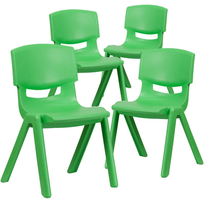4 Pack Plastic Stackable School Chair with 15.5'' Seat Height - View 1