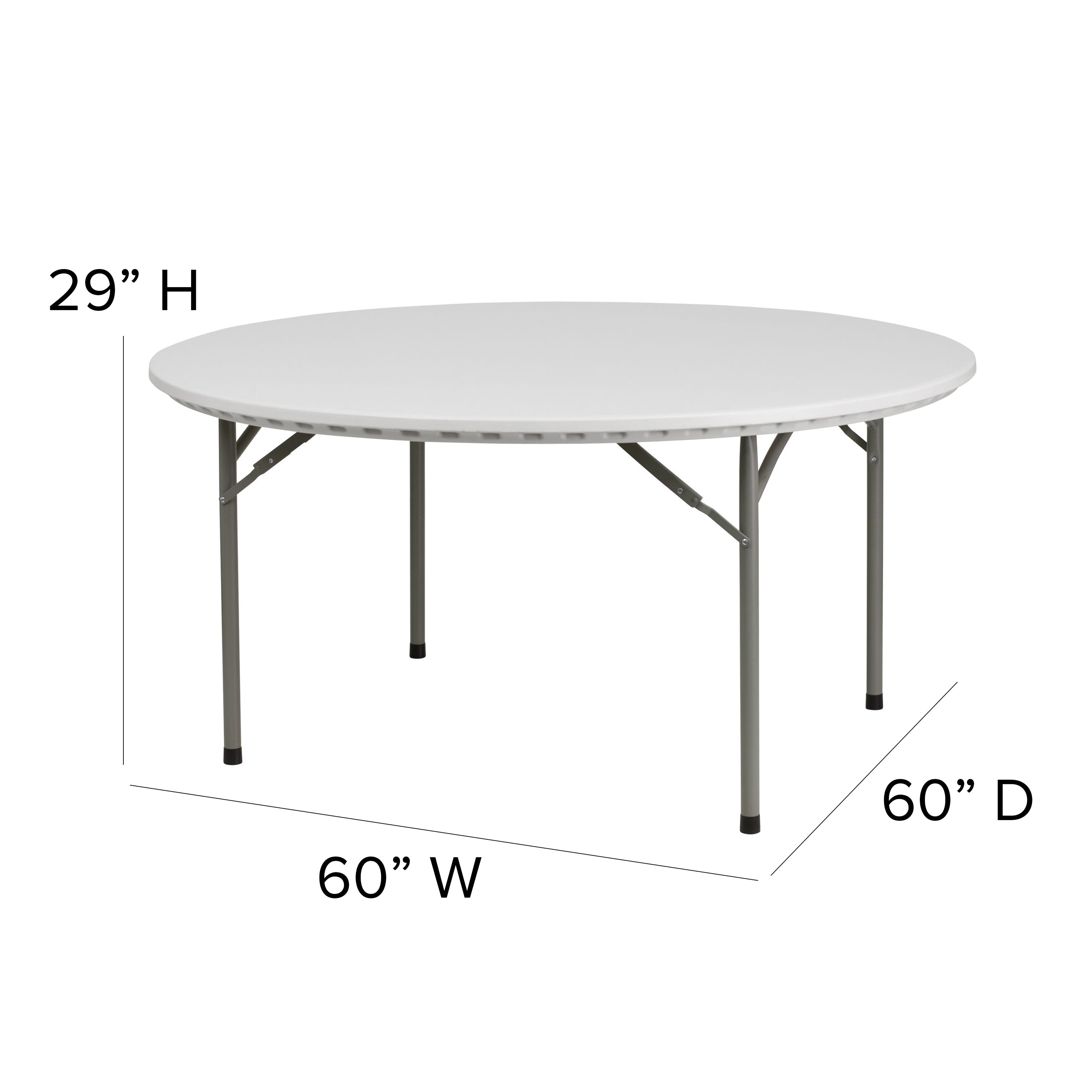 5 foot deals round folding table