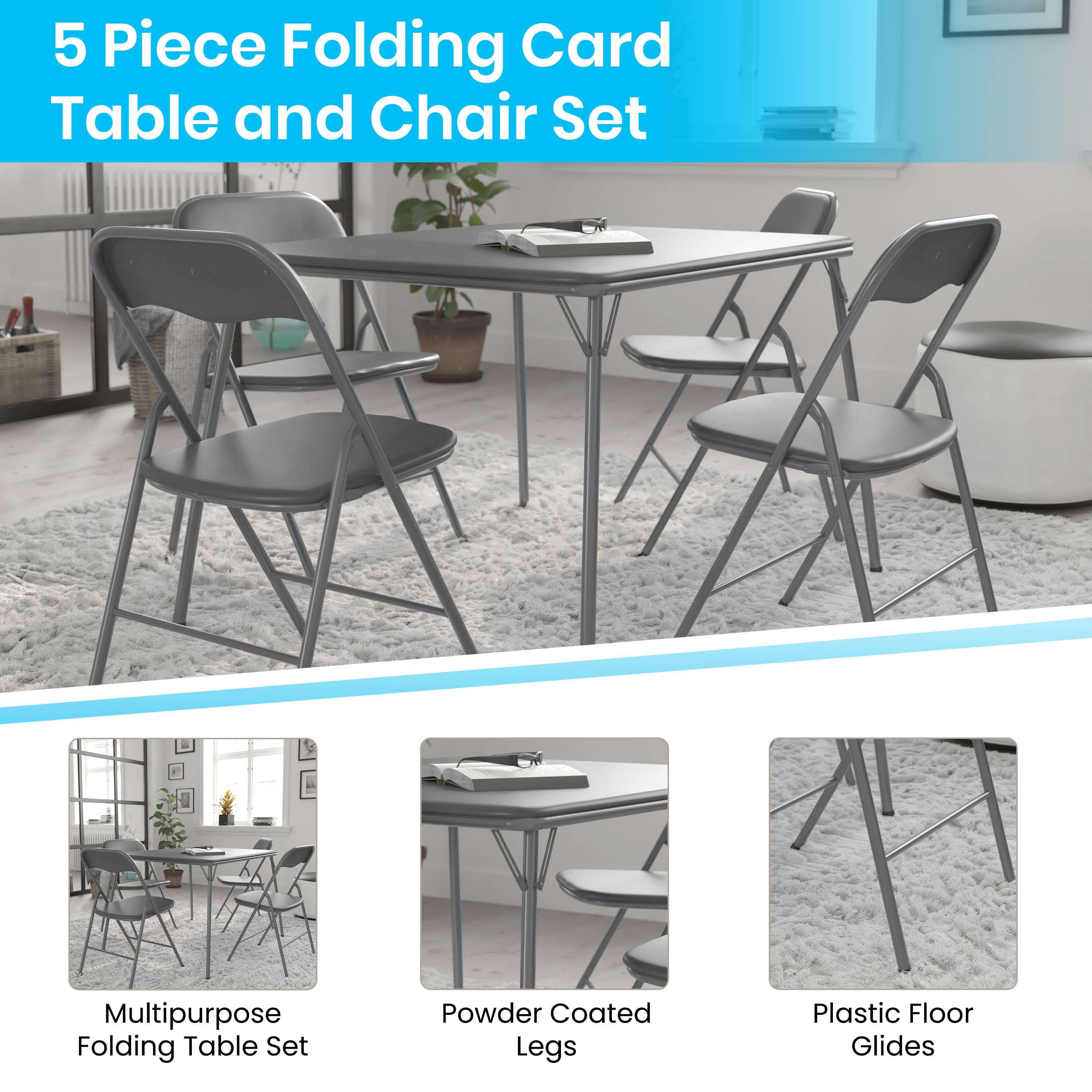 Folding bridge deals table and chairs