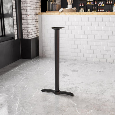 5'' x 22'' Restaurant Table T-Base with 3'' Dia. Bar Height Column - View 2