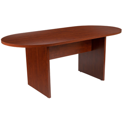 6 Foot (72 inch) Classic Oval Conference Table - Meeting Table - View 1
