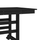 Black |#| Commercial Grade Indoor-Outdoor 72" Rectangle Adirondack Style Table in Black