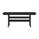 Black |#| Commercial Grade Indoor-Outdoor 72" Rectangle Adirondack Style Table in Black