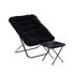 Archer Oversized Portable Upholstered Folding Saucer Chair and Ottoman for Dorm or Bedroom