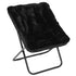 Archer Oversized Portable Upholstered Folding Saucer Chair for Dorm or Bedroom