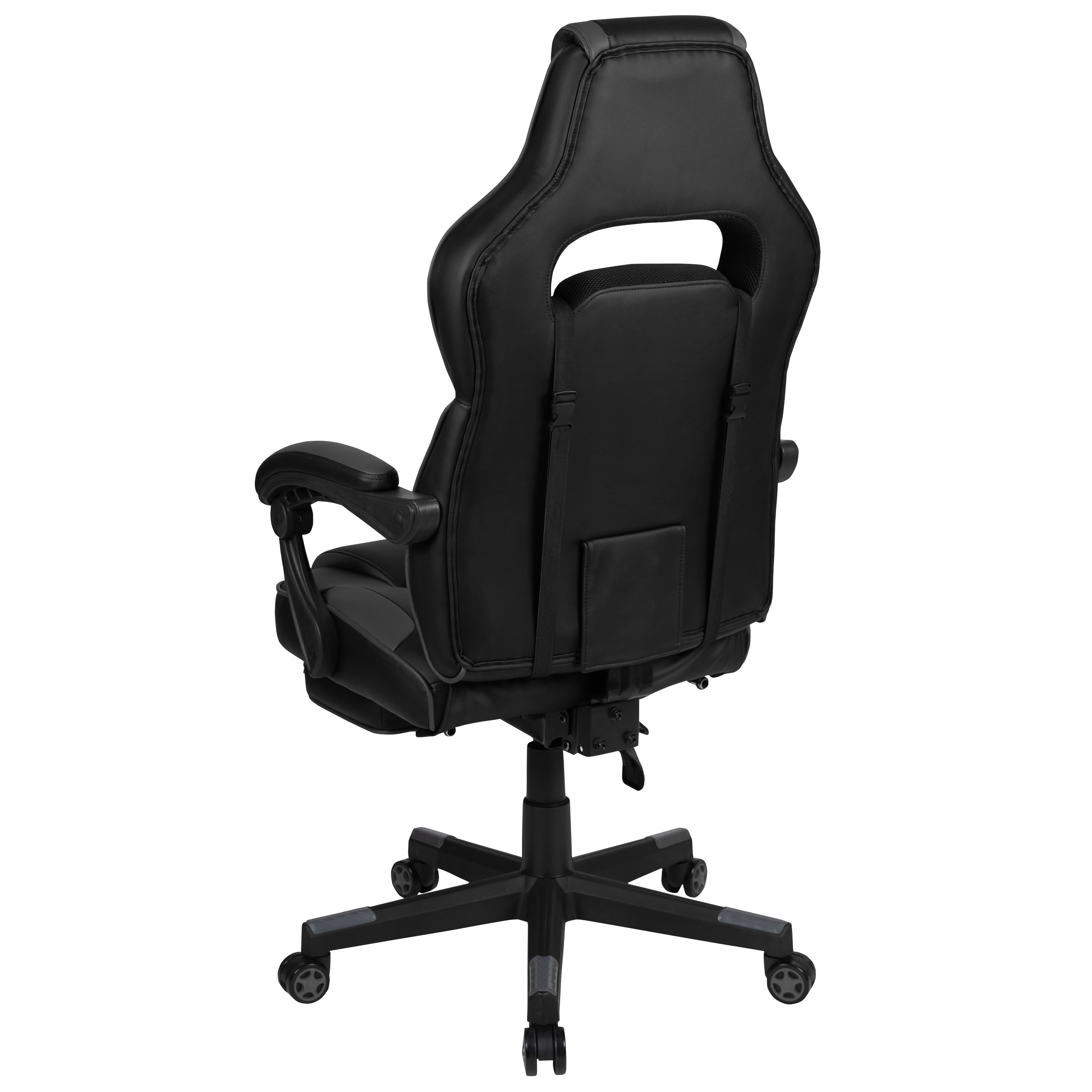 BlackArc Arc Tetra 4.0 Gaming Chair Outfitted With Footrest, Headrest,  Lumbar Support Massage Pillow, Reclining Seat/Arms