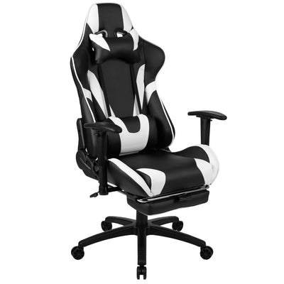 BlackArc Summit X3 Faux Leather Reclining Gaming Chair - Height Adjustable Pivot Arms, Pull-Out Footrest, Headrest & Lumbar Pillows - View 1