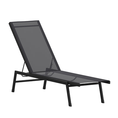 Brazos Adjustable Chaise Lounge Chair, All-Weather Outdoor Five-Position Recliner - View 1