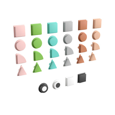 Bright Beginnings Commercial Grade 256 Piece Shape Set for Modular STEAM Wall Systems - View 1