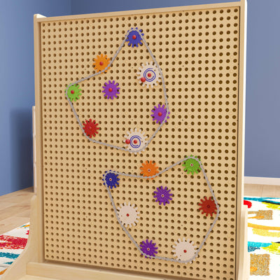 Bright Beginnings Commercial Grade 79 Piece Multicolor Chain and Gears Accessory Set for Modular STEAM Wall Systems - View 2