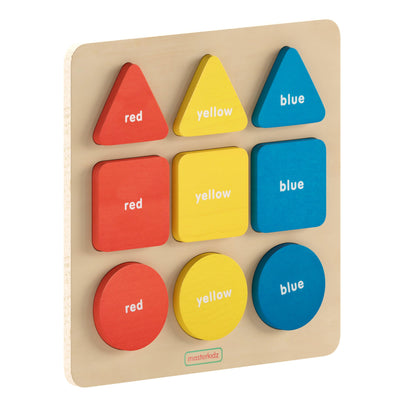 Bright Beginnings Commercial Grade Birch Plywood STEM Basic Shapes and Colors Puzzle Board - View 1