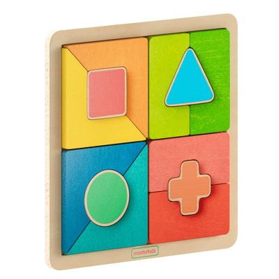 Bright Beginnings Commercial Grade Birch Plywood STEM Geometric Shape Building Puzzle Board - View 1