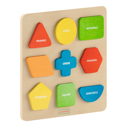 Bright Beginnings Commercial Grade Birch Plywood STEM Sorting Shapes and Colors Puzzle Board - View 1