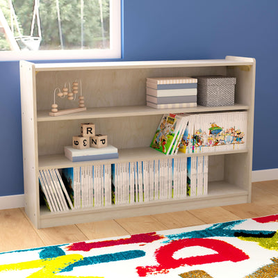 Bright Beginnings Commercial Grade Extra Wide Wooden Classroom Open Storage Unit, Safe, Kid Friendly Design - View 2