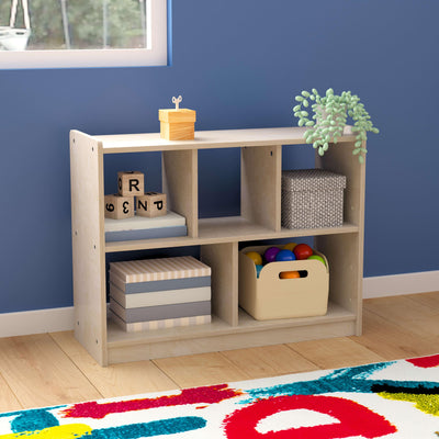 Bright Beginnings Commercial Grade Modular Wooden Classroom Open Storage Unit, Safe, Kid Friendly Design - View 2