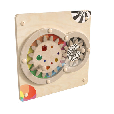 Bright Beginnings Commercial Grade Wooden Turning Gears STEAM Wall Accessory Board - View 1