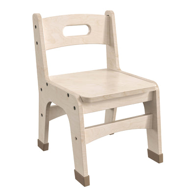 Bright Beginnings Set of 2 Commercial Grade Wooden Classroom Chairs with Non-Slip Foot Caps and Built-In Carrying Handle - View 1