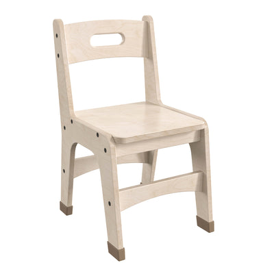 Bright Beginnings Set of 2 Commercial Grade Wooden Classroom Chairs with Non-Slip Foot Caps and Built-In Carrying Handle - View 1