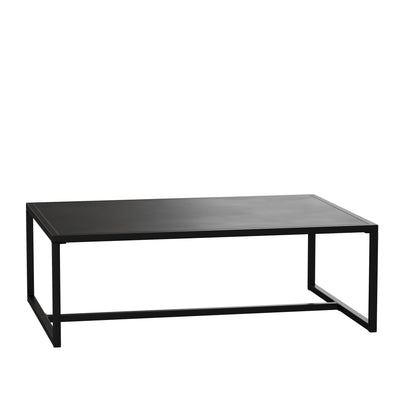 Brock Outdoor Patio Coffee Table Commercial Grade Coffee Table for Deck, Porch, or Poolside - Steel Square Leg Frame - View 1