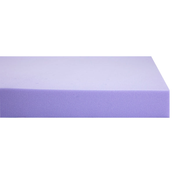 King |#| 3" Lavender Infused Memory Foam Mattress Topper with Ventilated Design - King