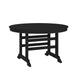 Black |#| Commercial Grade Indoor-Outdoor 48" Round Adirondack Style Table in Black