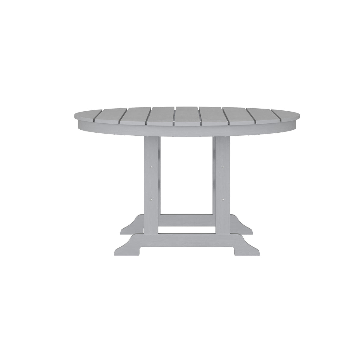 Gray |#| Commercial Grade Indoor-Outdoor 48" Round Adirondack Style Table in Black