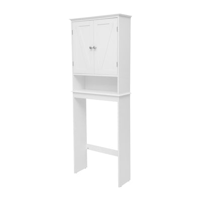 Dune Farmhouse Over the Toilet Bathroom Storage Cabinet Organizer with Magnetic Closure Doors, Adjustable Cabinet Shelf, Open Lower Shelf - View 1