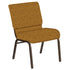 Embroidered 21''W Church Chair in Jasmine Fabric - Gold Vein Frame