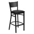 Grid Back Metal Restaurant Barstool