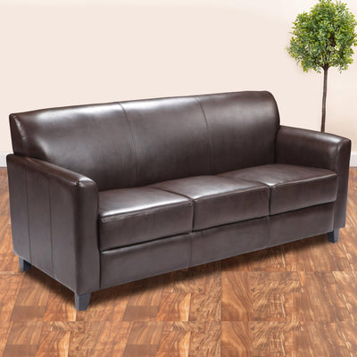 HERCULES Diplomat Series LeatherSoft Sofa with Clean Line Stitched Frame - View 2