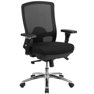 HERCULES Series 24/7 Intensive Use Big & Tall 350 lb. Rated Mesh Multifunction Swivel Ergonomic Office Chair with Synchro-Tilt - View 1