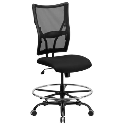 HERCULES Series 400 lb. Capacity Big & Tall Mesh Ergonomic Drafting Chair - View 1