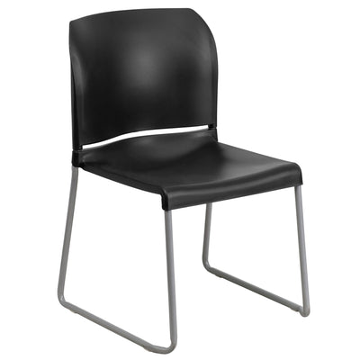 HERCULES Series 880 lb. Capacity Full Back Contoured Stack Chair with Powder Coated Sled Base - View 1