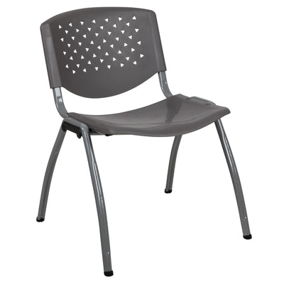 HERCULES Series 880 lb. Capacity Plastic Stack Chair with Powder Coated Frame - View 1