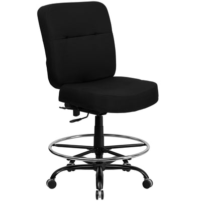 HERCULES Series Big & Tall 400 lb. Rated Ergonomic Drafting Chair with Rectangular Back - View 1