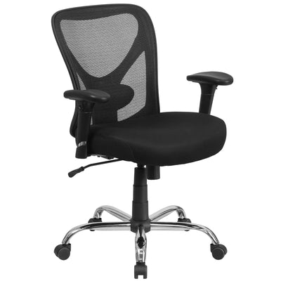 HERCULES Series Big & Tall 400 lb. Rated Mesh Swivel Ergonomic Task Office Chair with Height Adjustable Back and Arms - View 1