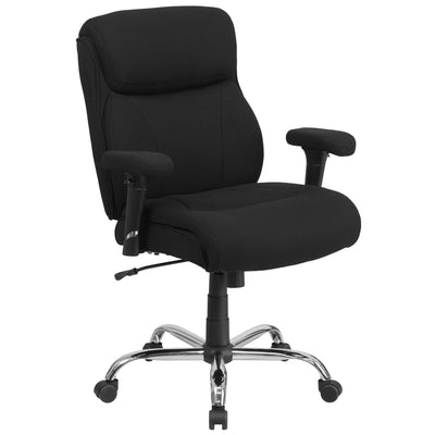 HERCULES Series Big & Tall 400 lb. Rated Swivel Ergonomic Task Office Chair with Clean Line Stitching and Adjustable Arms - View 1